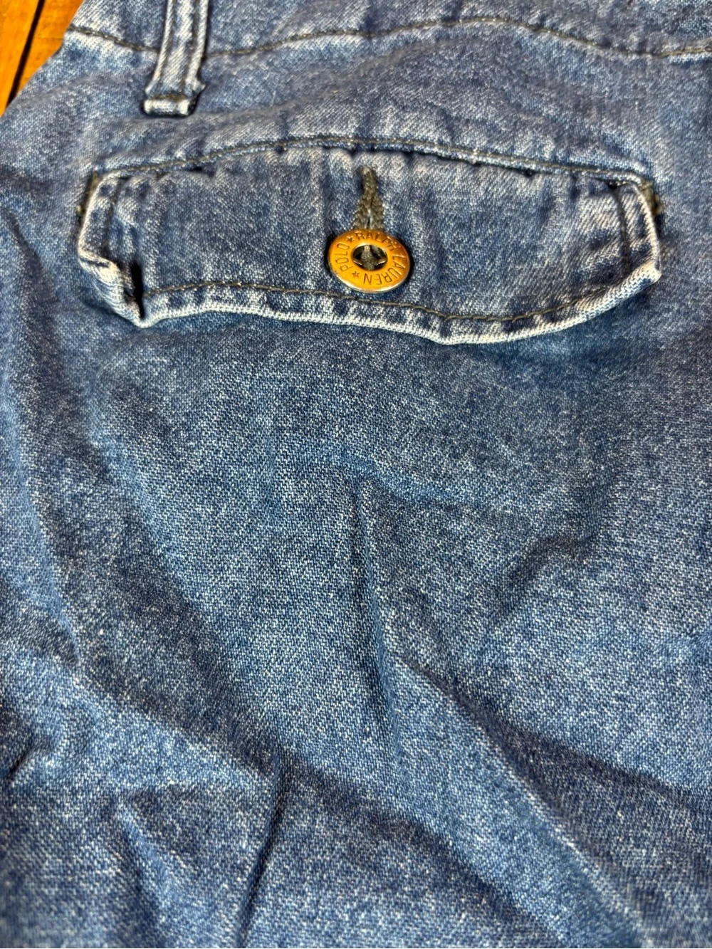 Polo by Ralph Lauren Indigo Denim Cargo Shorts y2k vintage